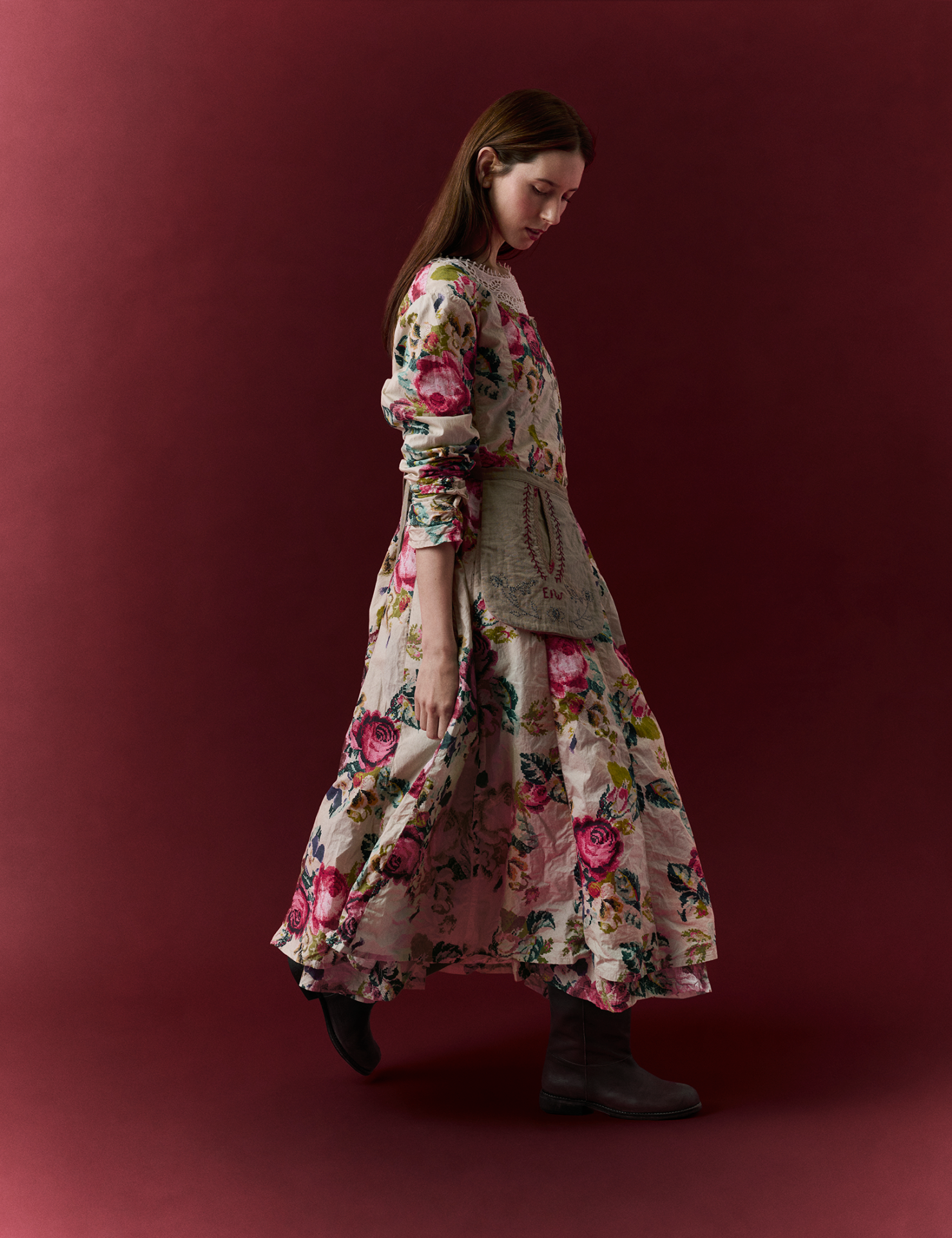 Robe Ewa iWalla à fleurs atelier de kala issigeac Dordogne